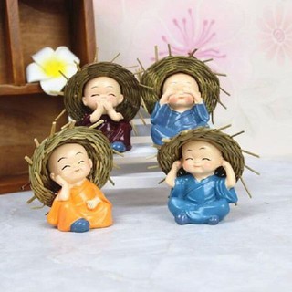 Bộ 4 chú tiểu Tứ Không đội nón rơm