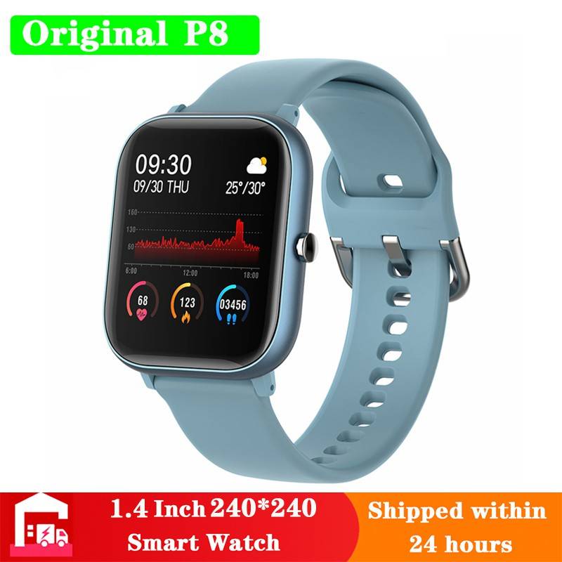 Đồng hồ thông minh P8 Màn hình thẻ tần số Aca Sleep Monitor Ip67 Điện thoại chống nước Smartwatch Tracker