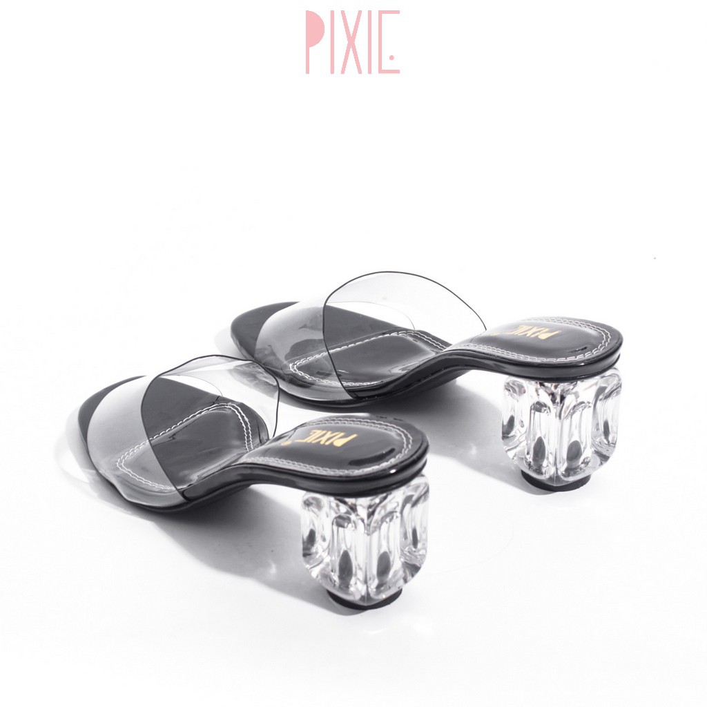 Guốc Cao Gót 5cm Quai Trong Mica Pixie X403