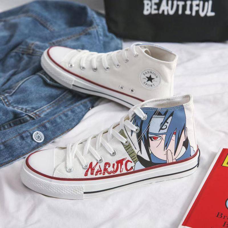 Naruto Anime High Top All-match Canvas giày nam tăng chiều cao | BigBuy360 - bigbuy360.vn