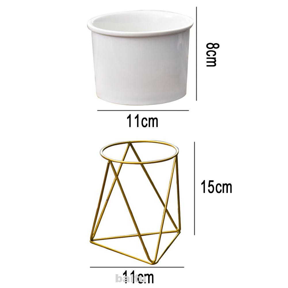 Bộ chậu trồng hoa sen đá và giá đỡ phong cách Bắc Âu để bàn trang trí trong nhà và sân vườn ngoài trời