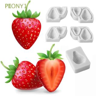 Làm Fondant Dâu Khuôn Silicon Trang Trí Bánh Dụng Cụ Nướng Bánh Khuôn Bánh