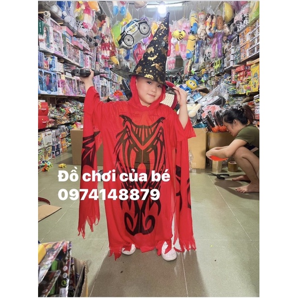 Áo choàng Ma Cà rồng hía trang lễ hội Halloween 90-120cm