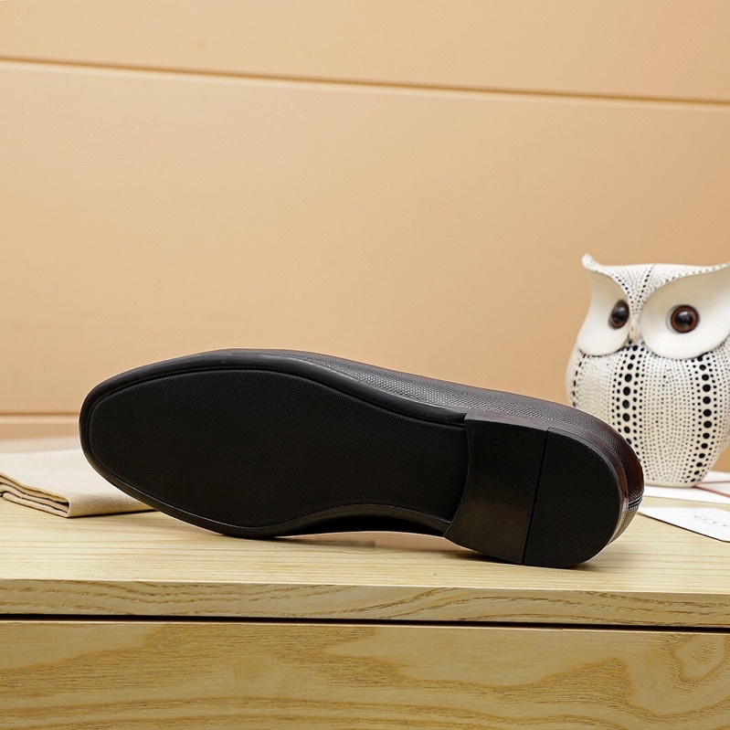 Giày tây lười cao cấp da thật thương hiệu Gucci GC/GG dáng công sở lịch lãm cho nam