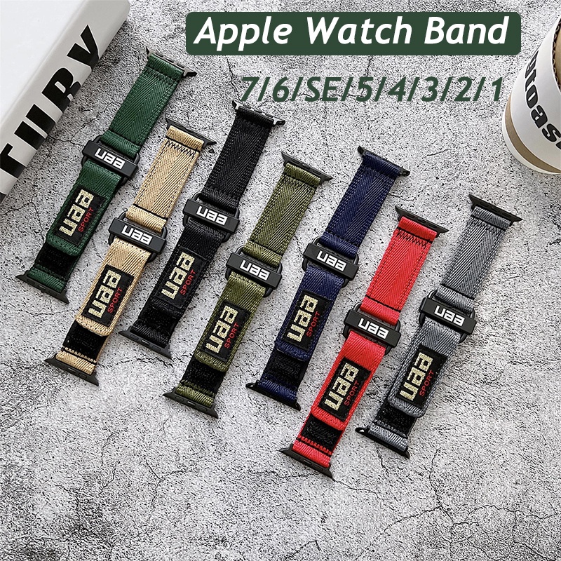 Dây Đeo Nylon Thoáng Khí 38 42mm Cho Đồng Hồ Thông Minh Apple Watch 6 5 4 3 2 1 Series 44 40mm SE 7 41 45mm