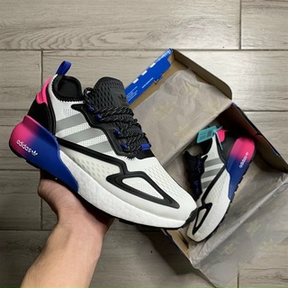 [FREE SHIP] GIÀY THỂ THAO NAM NỮ ADIDAS ZX 2K BOOST CORE BLACK BLUE PINK (FULL BOX+ HÌNH THẬT+PHỤ KIỆN)