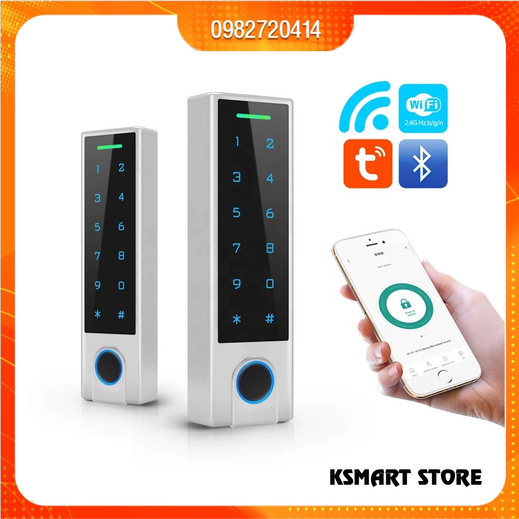 Đầu đọc vân tay kiểm soát ra vào quản lý qua App Tuya