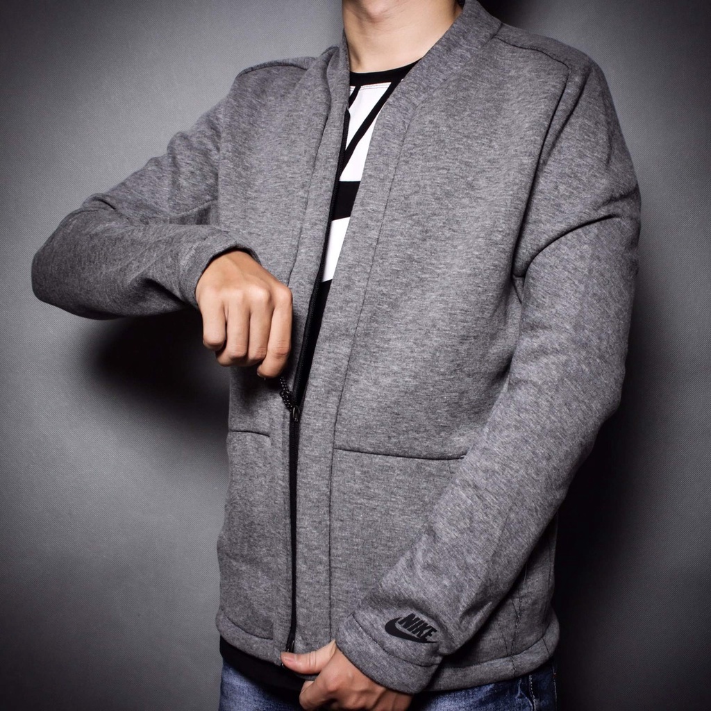NIKE - Áo khoác nỉ thể thao nam Nike Tech Fleece Cardigan Jacket - Xám ghi