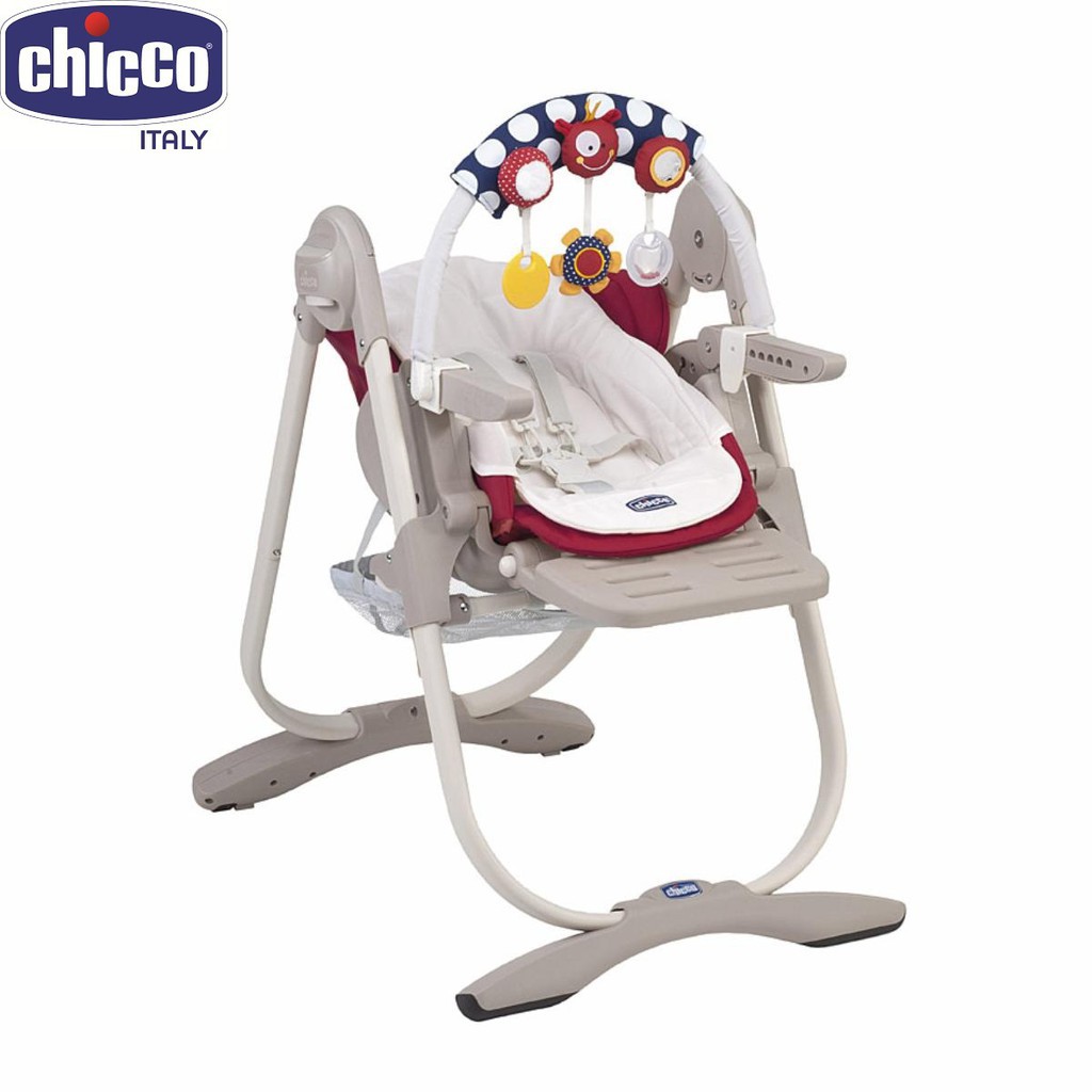 Ghế ăn Polly Magic màu đỏ Chicco