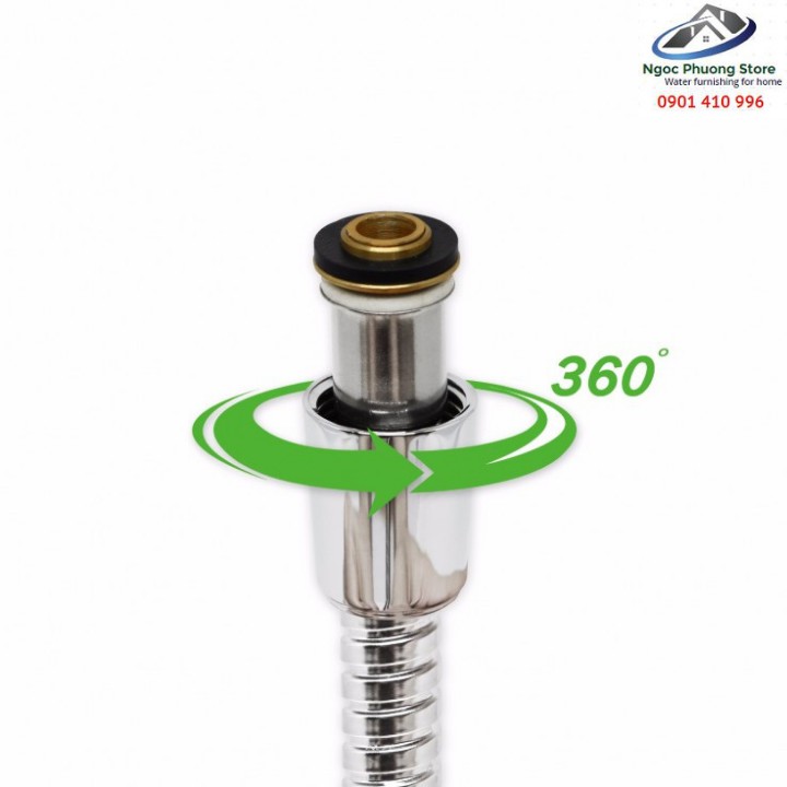 Dây sen tắm cao cấp INOX 304 xoay 360° dài 1m2, 1m5 chính hãng ONSPA