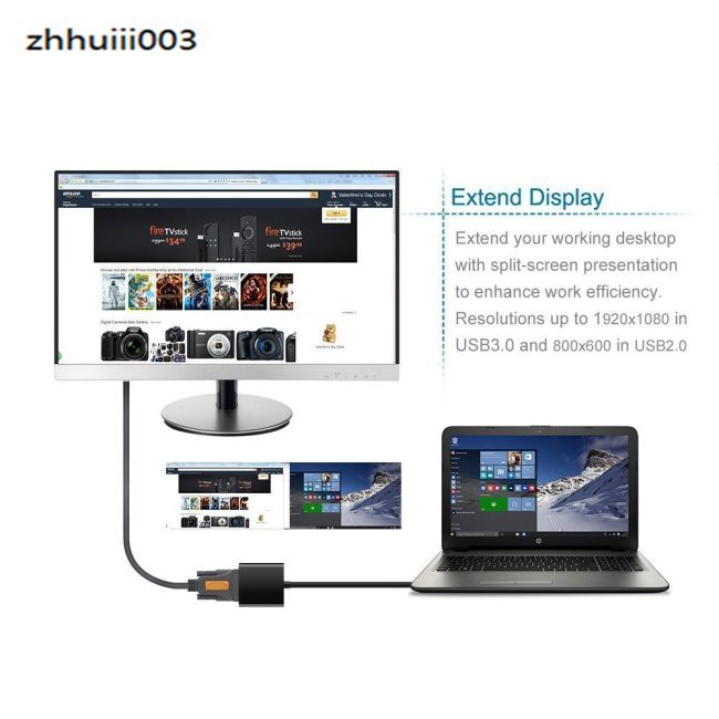 Cáp Chuyển Đổi Usb 3.0 Sang Vga Cho Pc Laptop