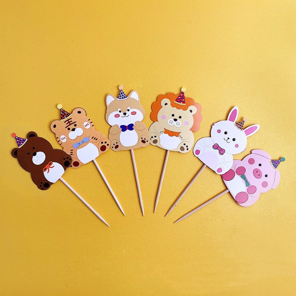 [SIÊU RẺ❤️] – Que cắm động vật - Trang trí bánh sinh nhật bánh kem