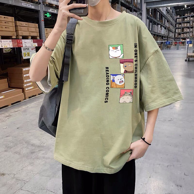 Set quần áo Unisex - Myndi Clothes - Bộ mặc ở nhà chất vải Cotton in hình gấu thỏ siêu cute mặc đôi, mặc nhóm