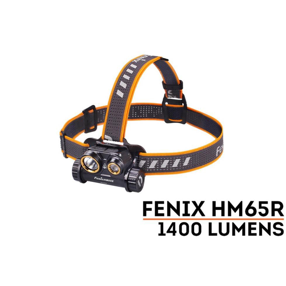 [SIÊU SÁNG][ĐA NĂNG] Đèn pin và đèn sạc Fenix HM65R sáng 1400lumen chiếu xa 187m pin 18650 3500mAh sạc Type-C