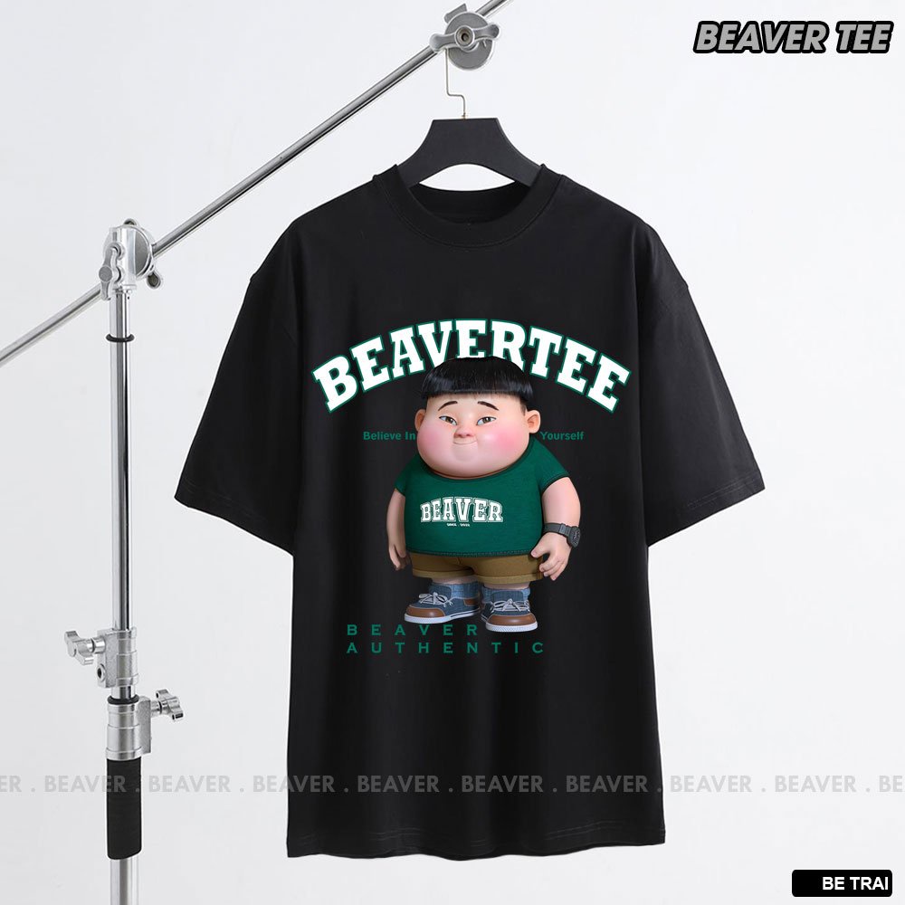 Áo thun Beaver Tee BÉ TRAI Local Brand tay lỡ form rộng nam nữ Unisex Freeship Extra