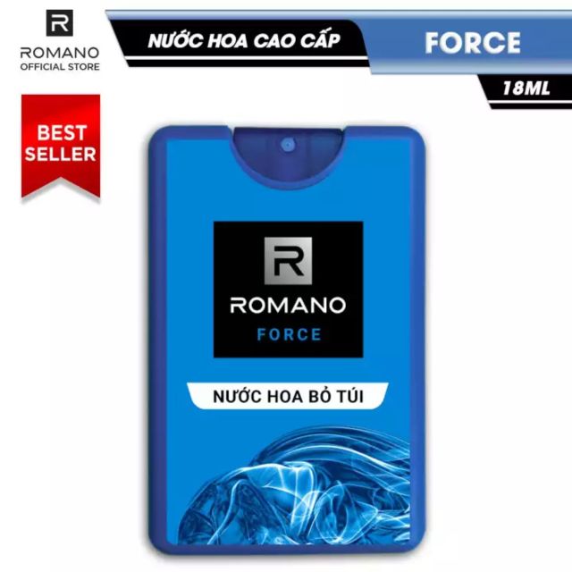 NƯỚC HOA ROMANO BỎ TÚI XANH DƯƠNG 18ML