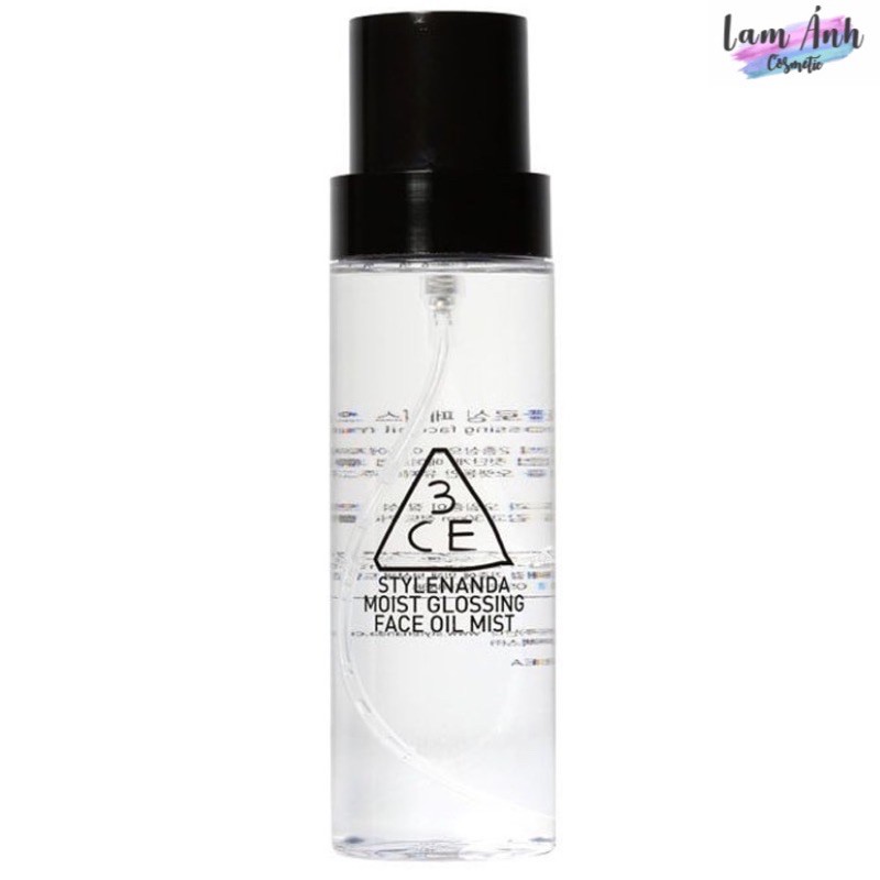 (CHÍNH HÃNG ) XỊT KHOÁNG KIỀM DẦU 3CE MOIST GLOSSING FACE OIL MITS