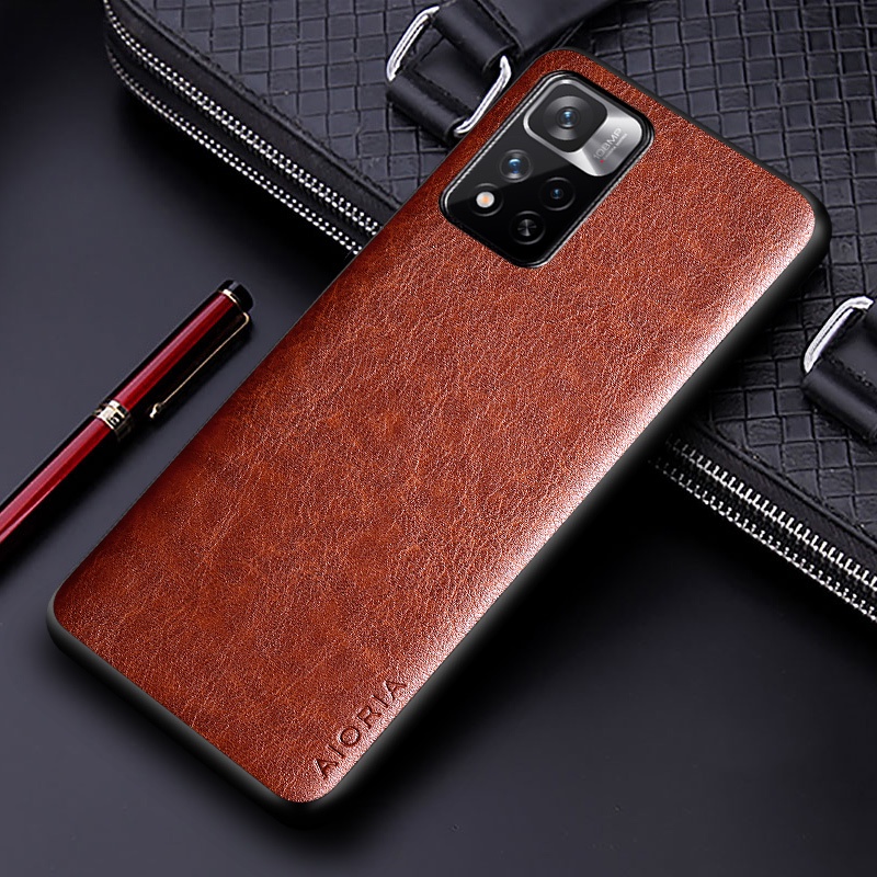 Sang Trọng Bao Da Điện Thoại pu Màu Trơn Cho xiaomi redmi note 11 5g note 11 pro plus 5g
