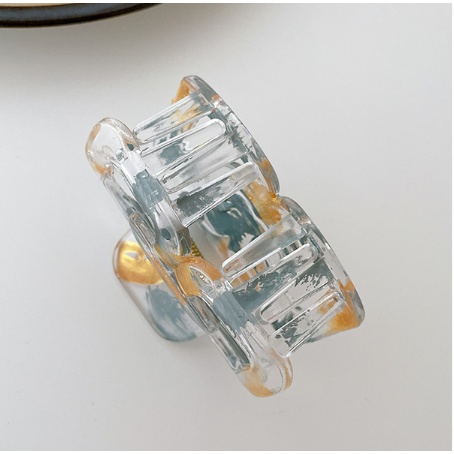 Kẹp tóc nhựa trong suốt cao cấp họa tiết, phụ kiện tóc KT042 - Filibrastyle