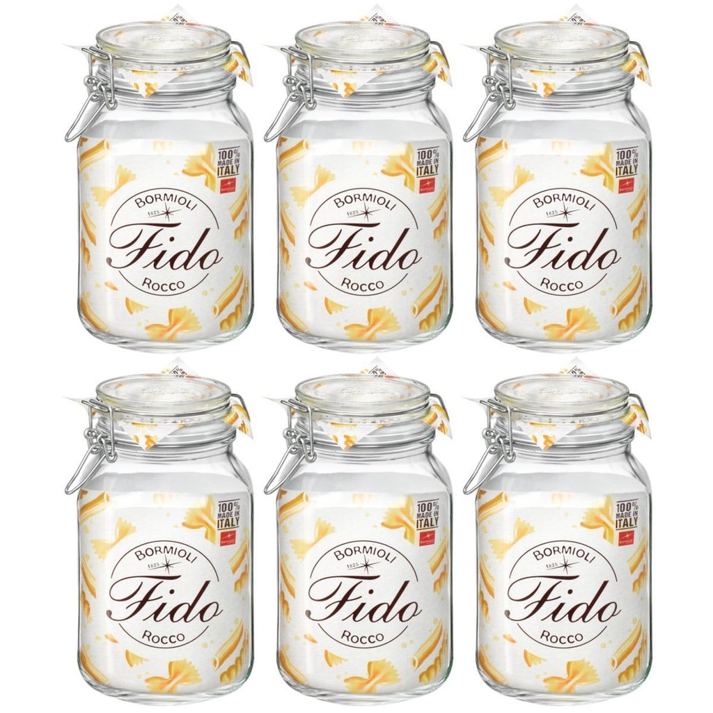 Hũ thủy tinh Bormioli Rocco Fido nắp cài 2L