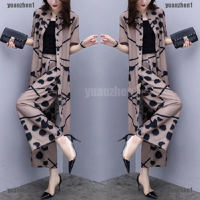 Set Đồ 2 Món Gồm Áo Chiffon Dáng Rộng + Quần ống rộng Cho Nữ