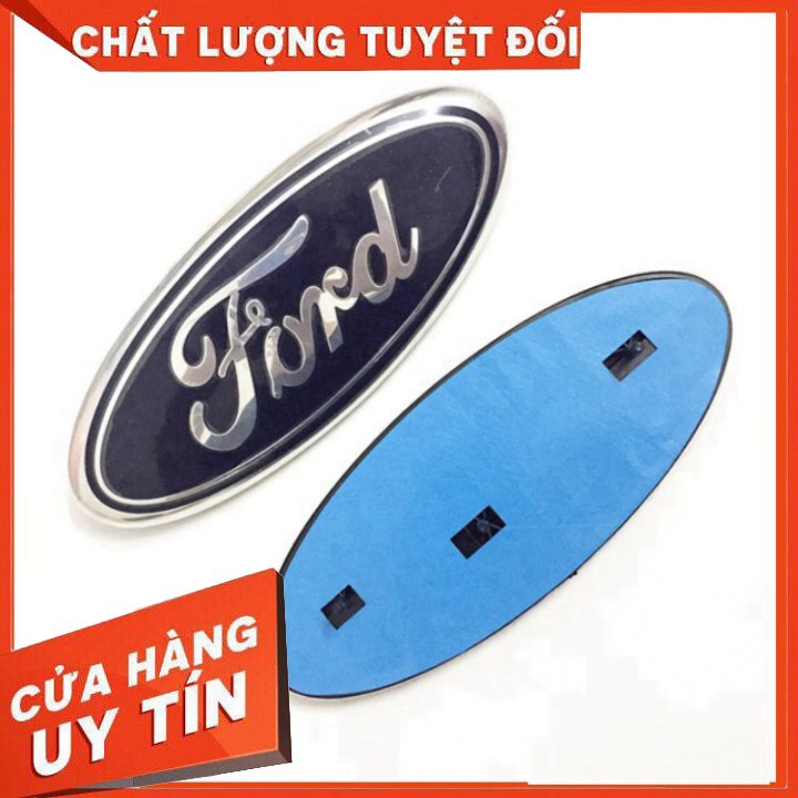 Logo biểu tượng truớc xe FORD Kích thước 23cm*9cm: Mầu Đen, Xanh và Lá Cờ Mỹ QN