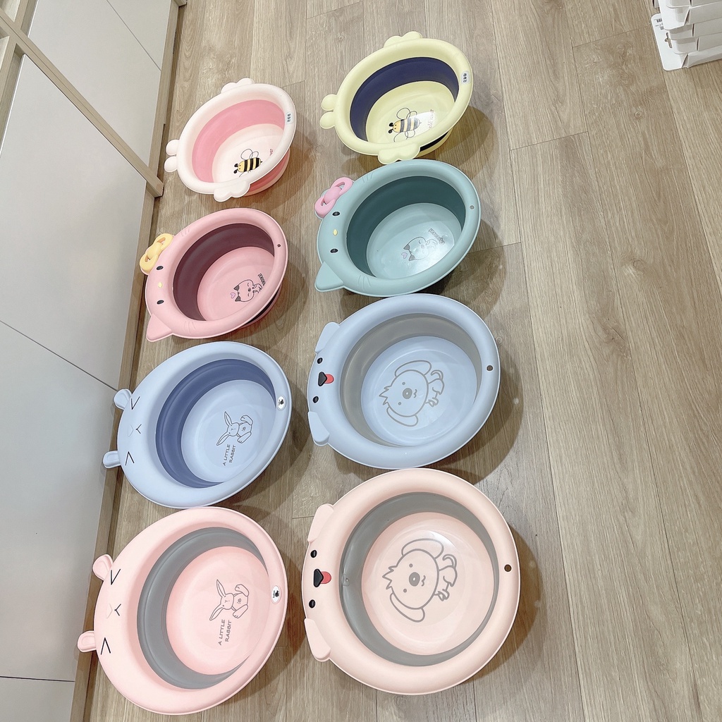 Chậu rửa mặt gấp gọn cho bé đồ sơ sinh cao cấp siêu tiện lợi