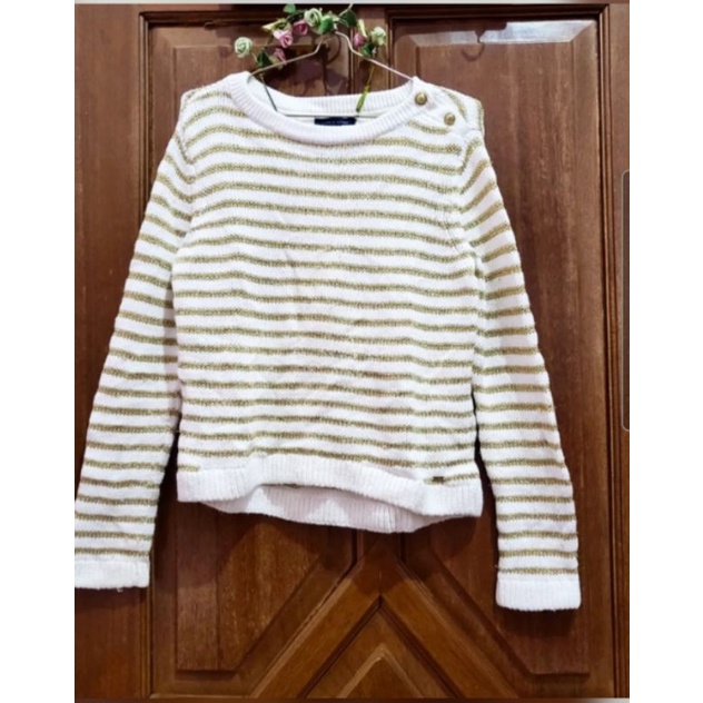 Áo Len Thrift Tommy Hilfiger Channel Vàng Sang Trọng