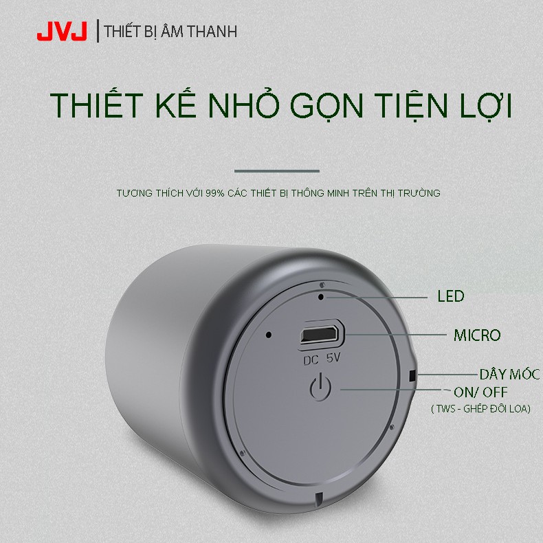 Loa bluetooth mini JVJ 3D BLT Speaker di động Không Dây - Âm Thanh Nổi Siêu Bass bỏ túi mang tiện lợi, Màu sắc yêu thích