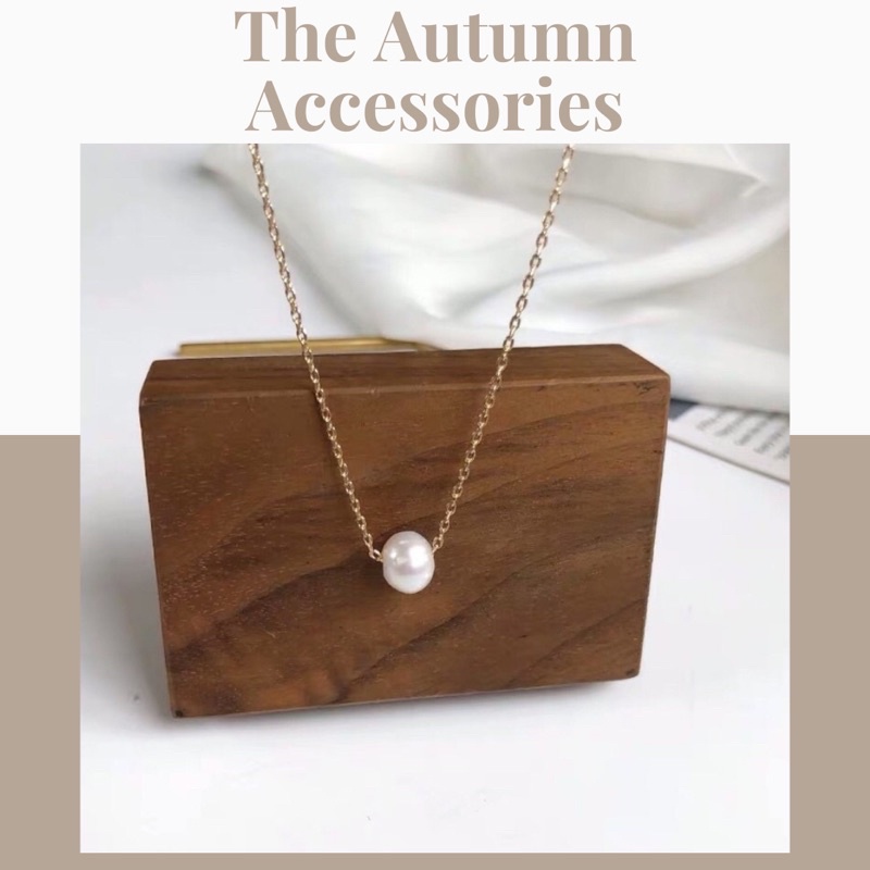 Dây chuyền mạ vàng trang trí ngọc trai nhân tạo The Autumn Accessories - DC04