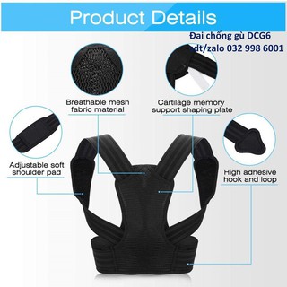 tt [Đủ size] Đai áo chống gù lưng Nhật Bản [Được đeo thử hài lòng mới nhận hàng] daihoidang