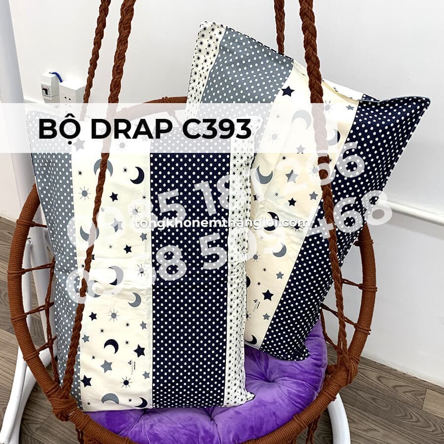 [Ảnh Thật] C393 - Bộ Drap Cotton 4 món Thắng Lợi Chính Hãng