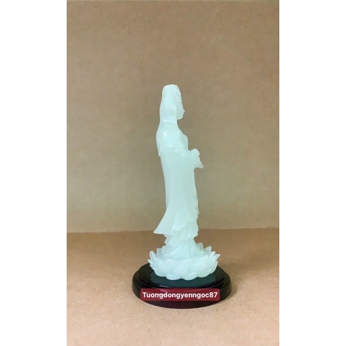 Tượng quan âm dạ quang đứng 13 cm