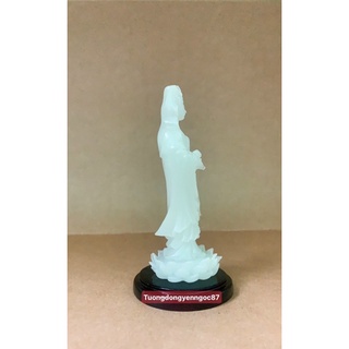 Tượng quan âm dạ quang đứng 13 cm