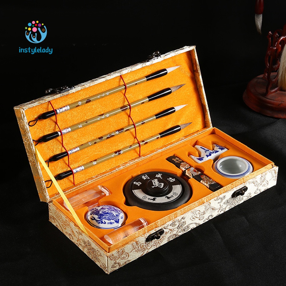 Bộ Giá Đỡ Cọ Viết Thư Pháp Trung Hoa Tiện Dụng