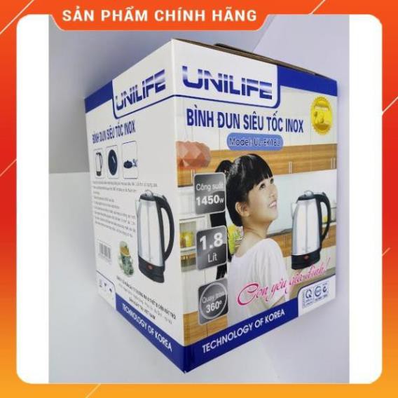 ♥️ [FreeShip] Ấm siêu tốc Inox UNILIFE cao cấp, Hàng chính hãng - BH 12 tháng - Bmart