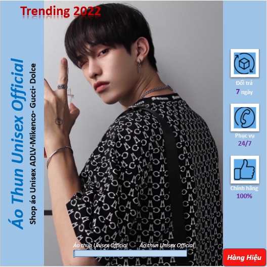 Áo Phông MIKENCO Monogram Tshirt Áo Thun Tay Lỡ Mono gram Form Rộng Unisex- HOT TREND 2022