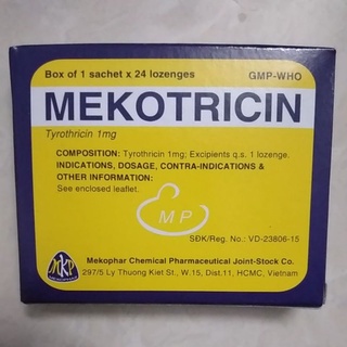 VIÊN NGẬM MEKOTRICIN (hộp 24 viên)