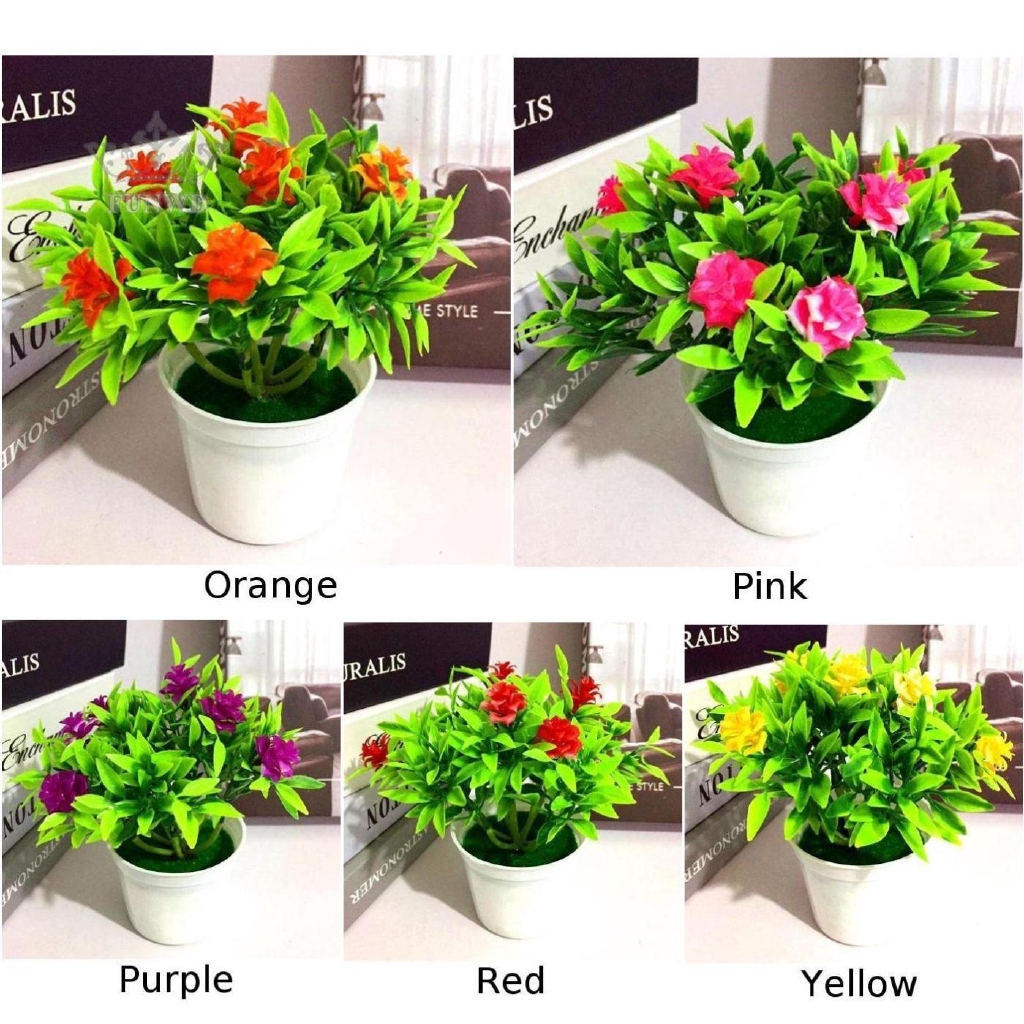 Chậu cây nhân tạo chuyên dụng cho trang trí bàn làm việc văn phòng