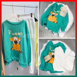 Bộ nỉ bông nữ ❤️Sale❤️ Đồ bộ nữ dáng Unisex , set quần áo nữ thu đông Freesize hàn quốc ,bộ nỉ thu đông nữ