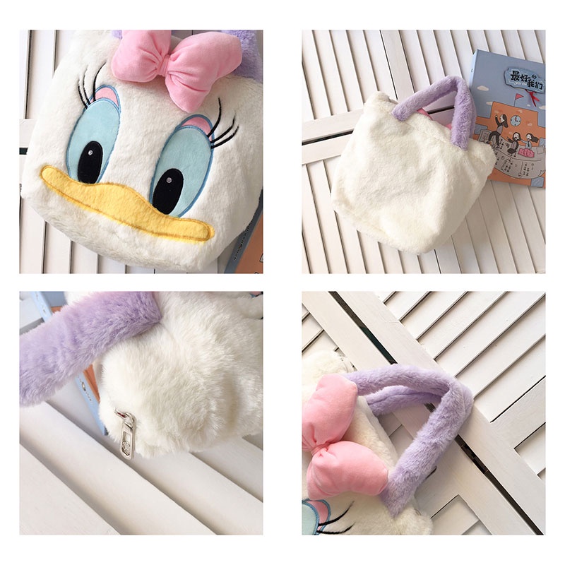 One Túi Xách Tote Hình Gấu / Dâu Tây / Minnie Nhồi Bông Đáng Yêu