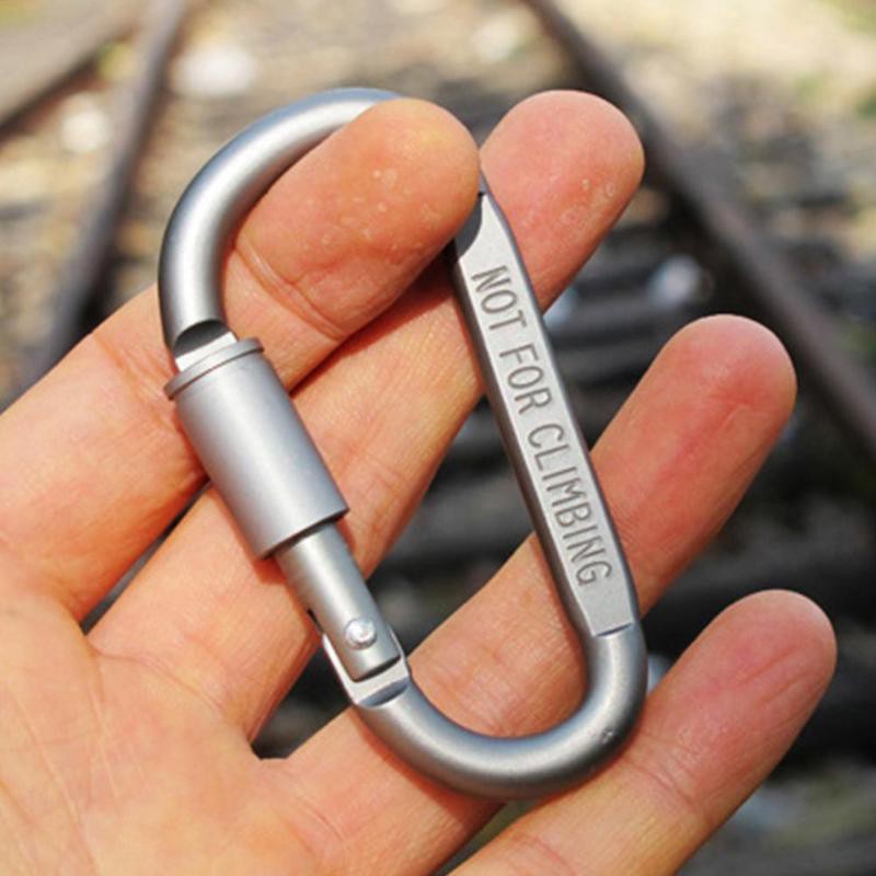 Khóa treo leo núiFREESHIPMóc khóa nhôm Carabiner hình chữ D được làm từ hợp kim nhôm cao cấp siêu cứng và bền 8498