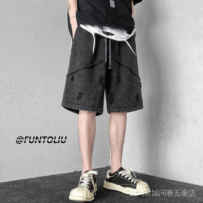 Quần Short Thể Thao Phong Cách Đường Phố Retro Mỹ Mùa Hè Đơn Giản Dành Cho Nam