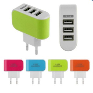Cục sạc điện thoại đa năng tiện lợi 3 cổng USB