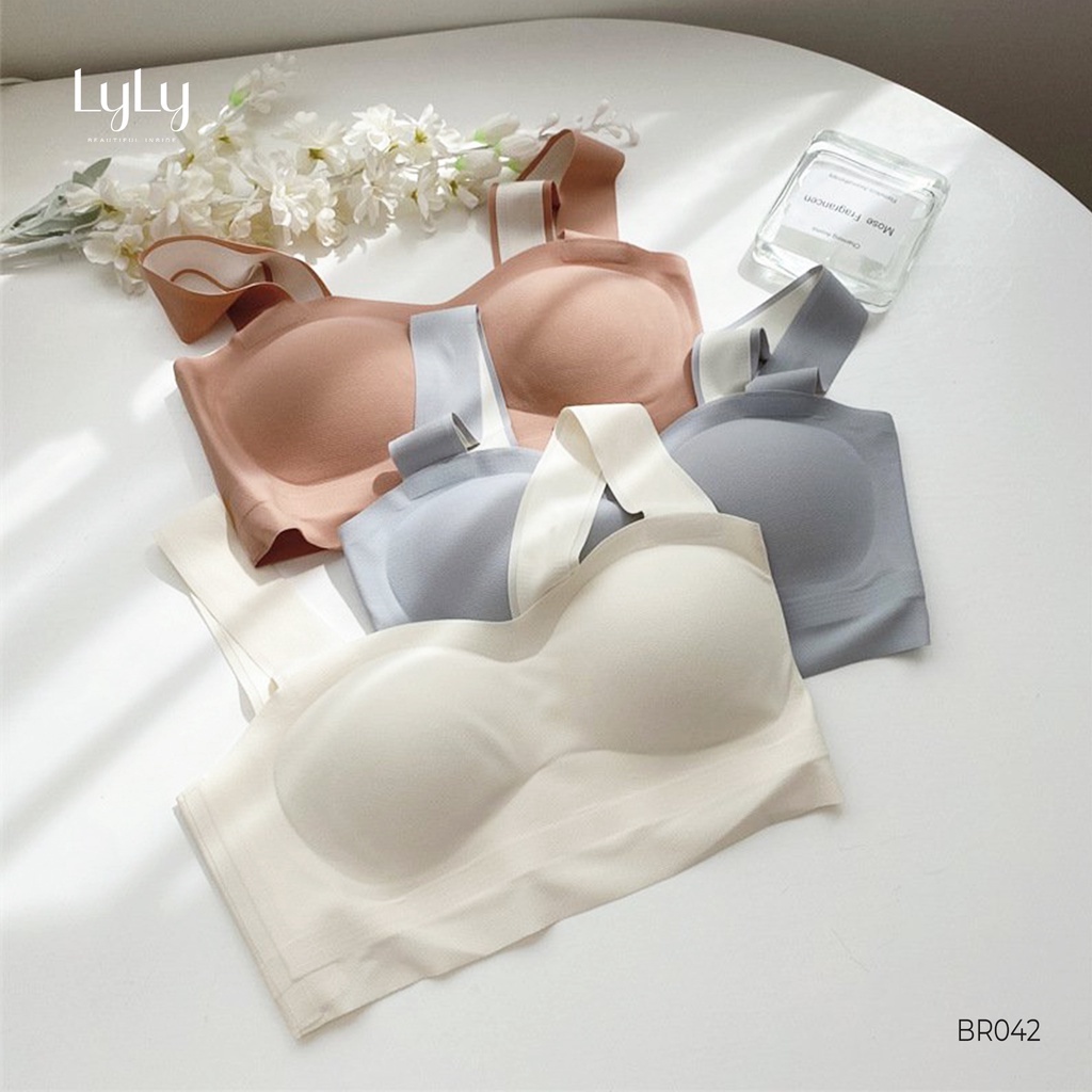 Áo lót bralette không đường may chất liệu đúc su thoáng mát BR042 Lylylorem