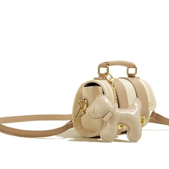 🌸Hàng Order🌸 Túi Xách Muzi&kai Chính Hãng Da Trơn Nắp Gập Gài Quai Đeo Kèm Móc Trang Trí Sang Chảnh Nữ Tính 🌸 Quảng Châu