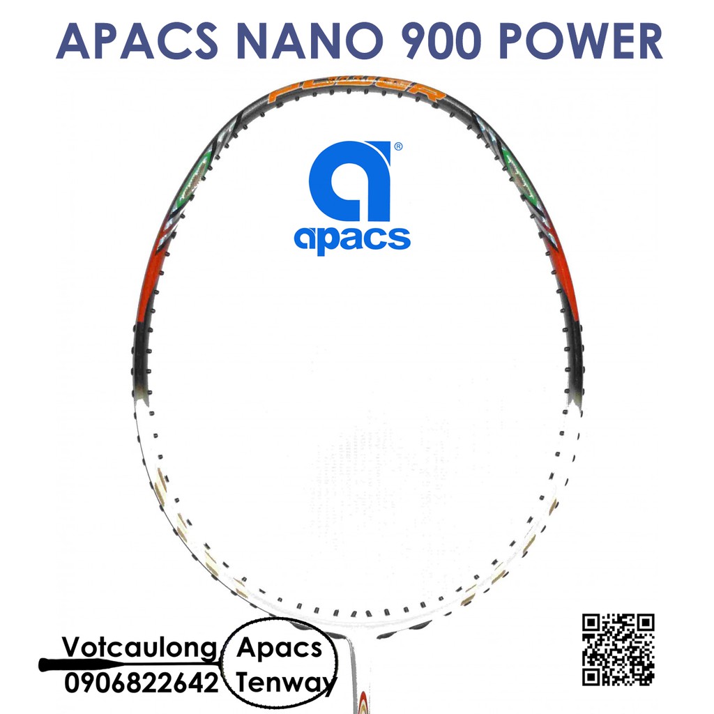 Vợt cầu lông Apacs Nano 900 Power - 4U Trắng | Vợt chính hãng, đánh phong trào