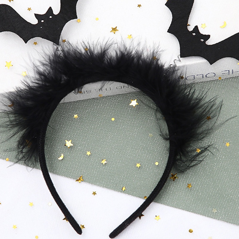 Băng Đô Cài Tóc Hình Dơi Màu Đen Hóa Trang Halloween