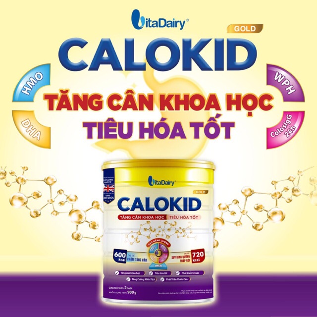 Sữa Calokid Gold hộp 900g mẫu mới (date 2022)