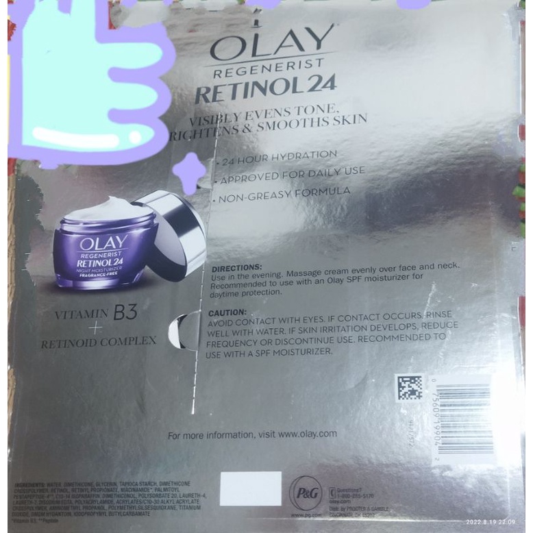 Kem dưỡng xóa nếp nhăn Olay Regenerist Retinol 24 Night Moisturizer 48g